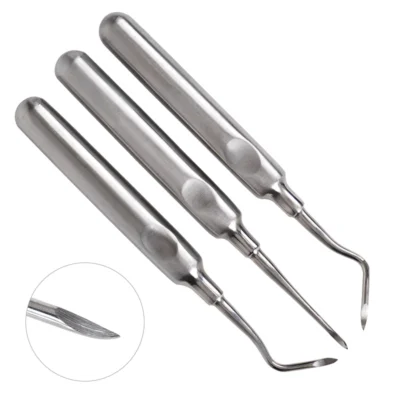 3Pcs SS Dental Extraction & Root Elevator Set - Image 5